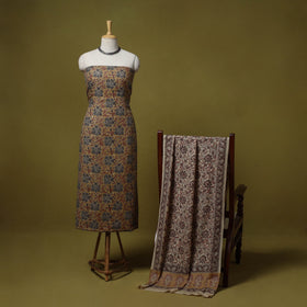 Merino wool pedana kalamkari 3pc unstitched dress material