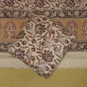 Merino wool pedana kalamkari 3pc unstitched dress material