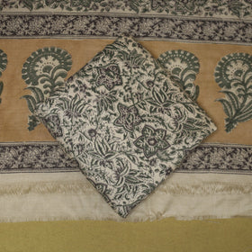 Merino wool pedana kalamkari 3pc unstitched dress material