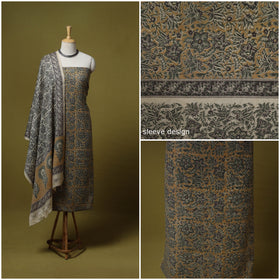 Merino wool pedana kalamkari 3pc unstitched dress material