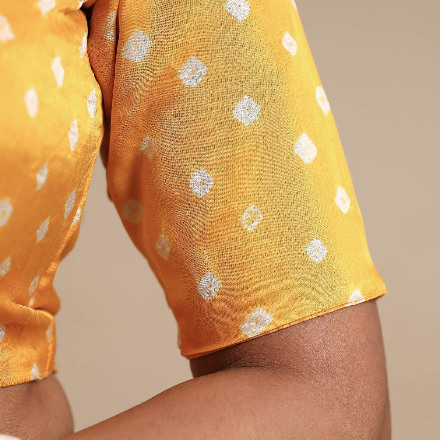 Buy Modal Silk Bandhani Tie Dye Stitched Blouse Online at iTokri.com