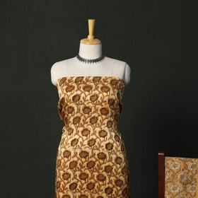 Modal silk hand block bagru print 3pc unstitched dress