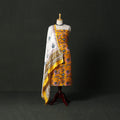 Modal silk hand block sanganeri print 2pc unstitched dress