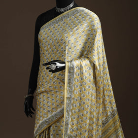 Modal silk hand sanganeri saree 06 - handcrafted