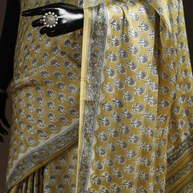 Modal silk hand sanganeri saree 06 - handcrafted