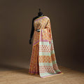 Yellow - mul cotton sanganeri saree 07 - handcrafted