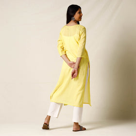 Buy Mulmalai Cotton Plain Dyed Long Kurta 27 Online at iTokri.com