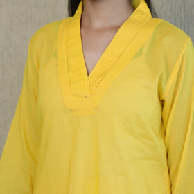 Buy Mulmalai Cotton Plain Dyed Straight Kurta Online at iTokri.com