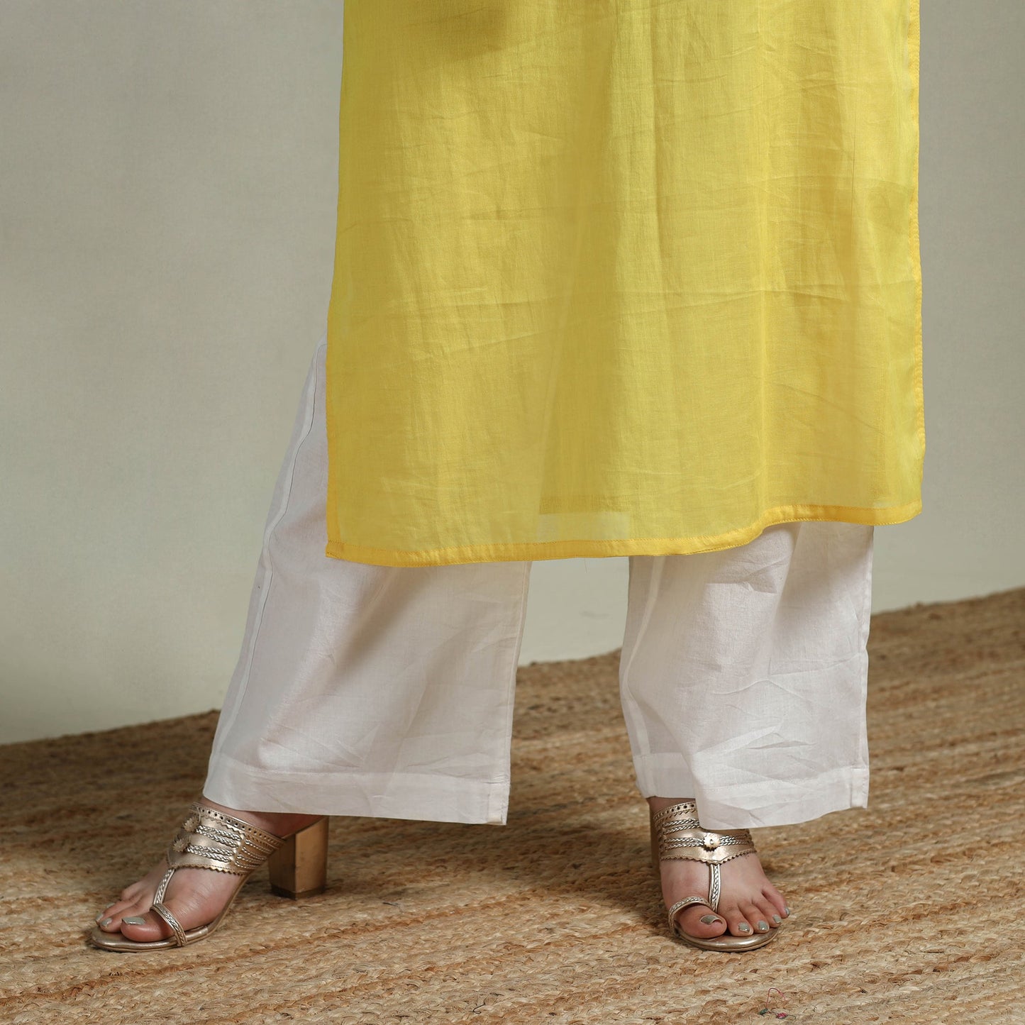 Mulmalai cotton plain dyed straight kurta 07 - handcrafted