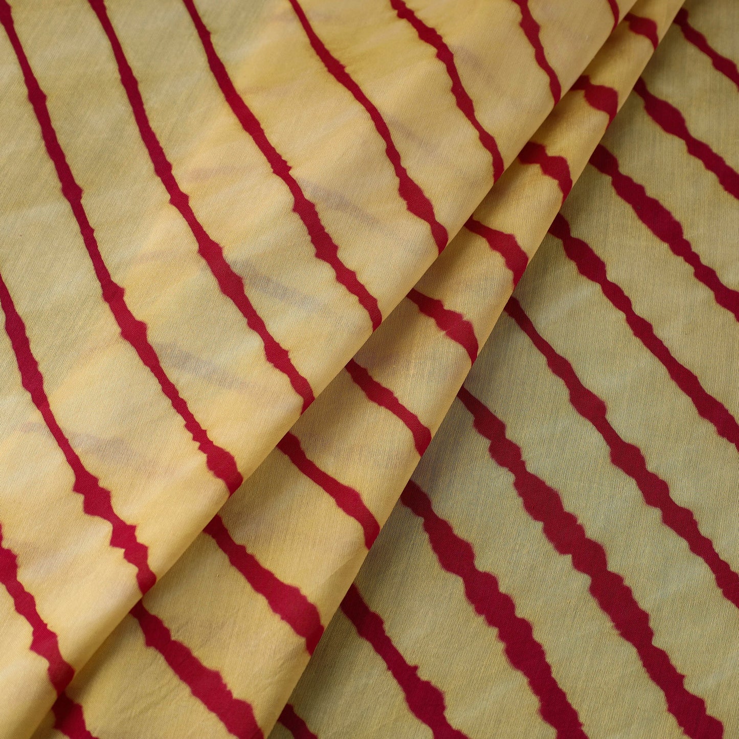 Multicolour Leheriya Tie-Dye Chanderi Silk Fabric Online | iTokri