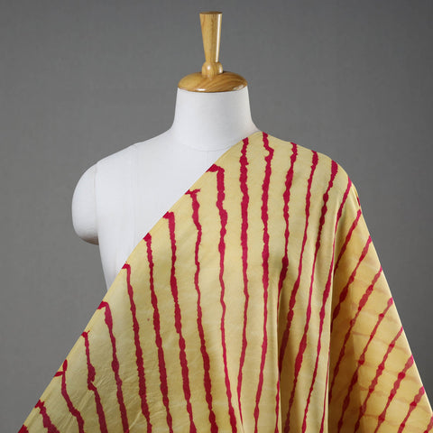 Multicolour Leheriya Tie-Dye Chanderi Silk Fabric Online | iTokri