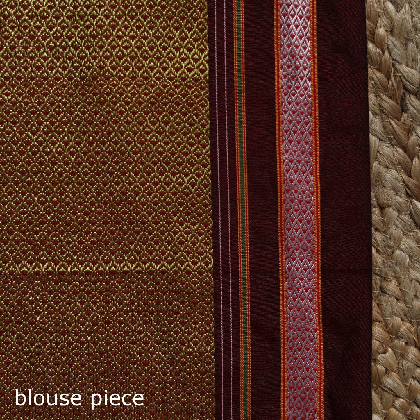 Nath work silk cotton khun saree 09 - handcrafted