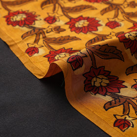 Yellow - natural dyed bagru modal silk fabric 05