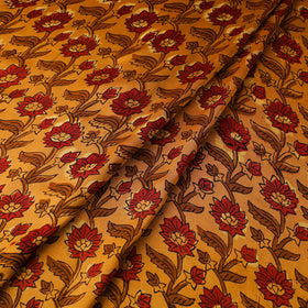 Yellow - natural dyed bagru modal silk fabric 05