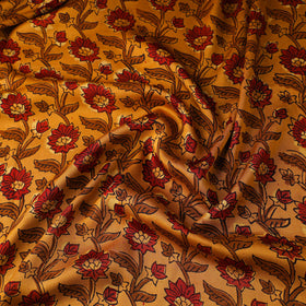 Yellow - natural dyed bagru modal silk fabric 05