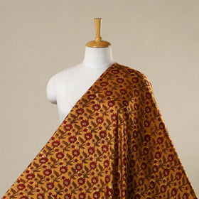 Yellow - natural dyed bagru modal silk fabric 05