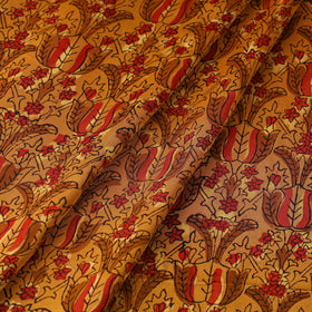 Yellow - natural dyed bagru modal silk fabric 19