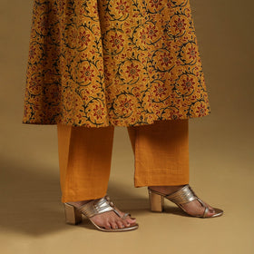 Yellow - natural dyed cotton kurta set (set of 3) 03