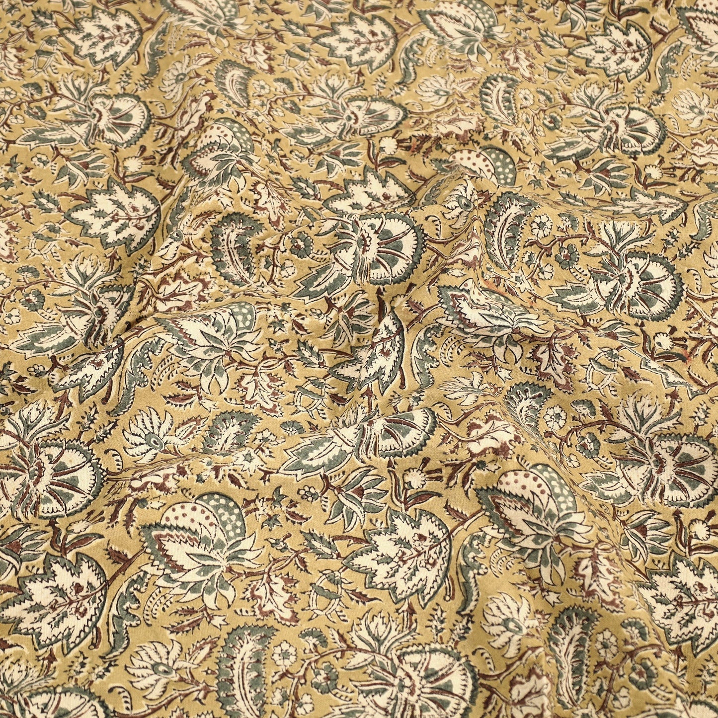 Buy Pedana Kalamkari Block Printed Cotton Double Bed Cover (111 x 91 in) 06 Online at iTokri.com