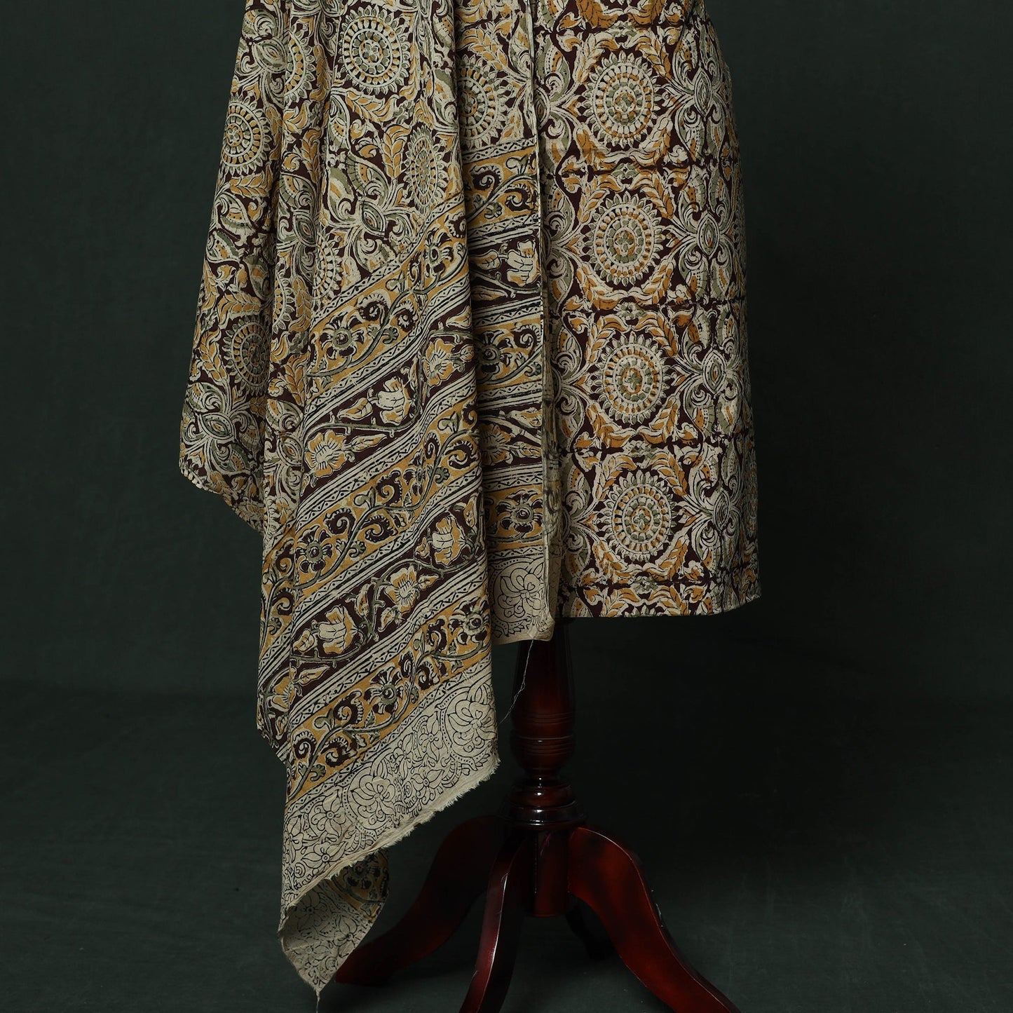 Natural dyed block print cotton pedana kalamkari 2pc