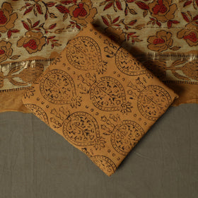 Natural dyed block print maheshwari silk jahota 3pc
