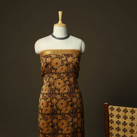 Natural dyed block print maheshwari silk vanaspati bagru