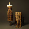Natural dyed block print maheshwari silk vanaspati bagru