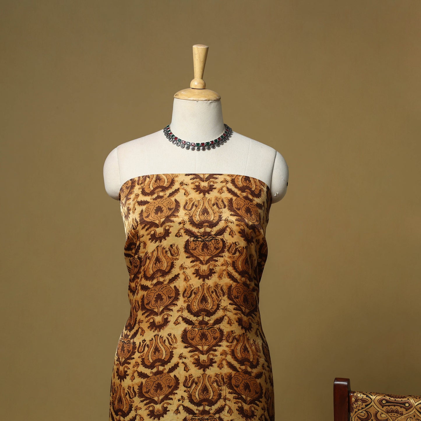 Natural dyed modal silk bagru 2pc unstitched dress material