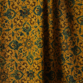 Yellow - natural dyed cotton fabric 36 - handcrafted