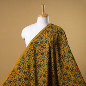 Yellow - natural dyed cotton fabric 36 - handcrafted