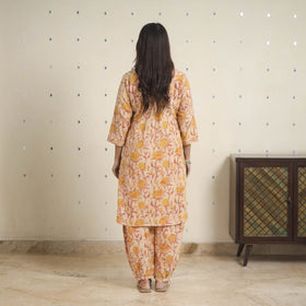 Yellow - natural dyed cotton bagru dabu co-ord set 05