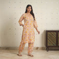 Yellow - natural dyed cotton bagru dabu co-ord set 05