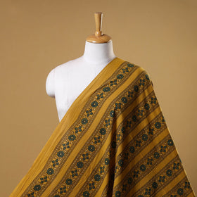 Yellow - natural dyed cotton fabric 01 - handcrafted