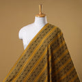 Yellow - natural dyed cotton fabric 02 - handcrafted
