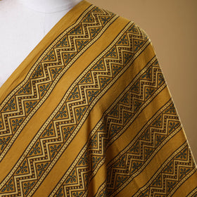 Yellow - natural dyed cotton fabric 02 - handcrafted