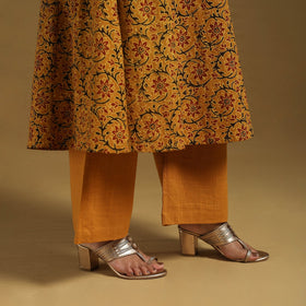 Yellow - natural dyed cotton kurta set (set of 3) 03