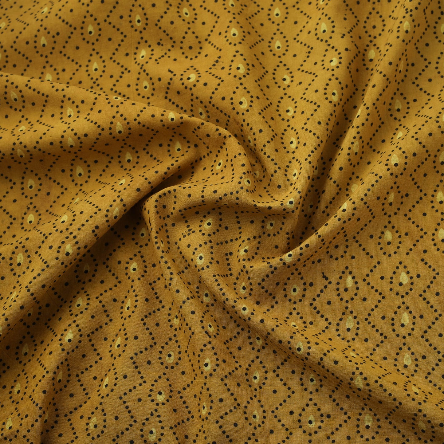 Natural dyed cotton kutch hand block ajrakh print fabric 33