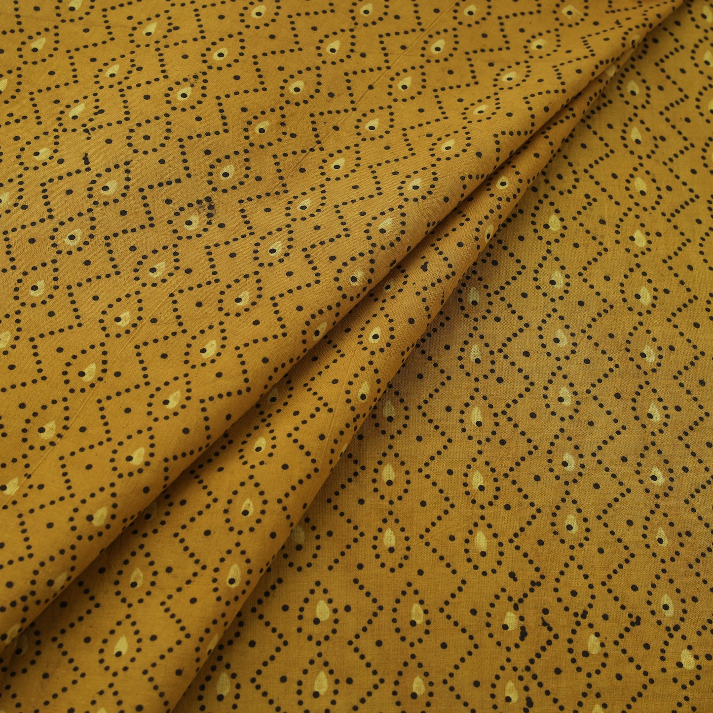 Natural dyed cotton kutch hand block ajrakh print fabric 33