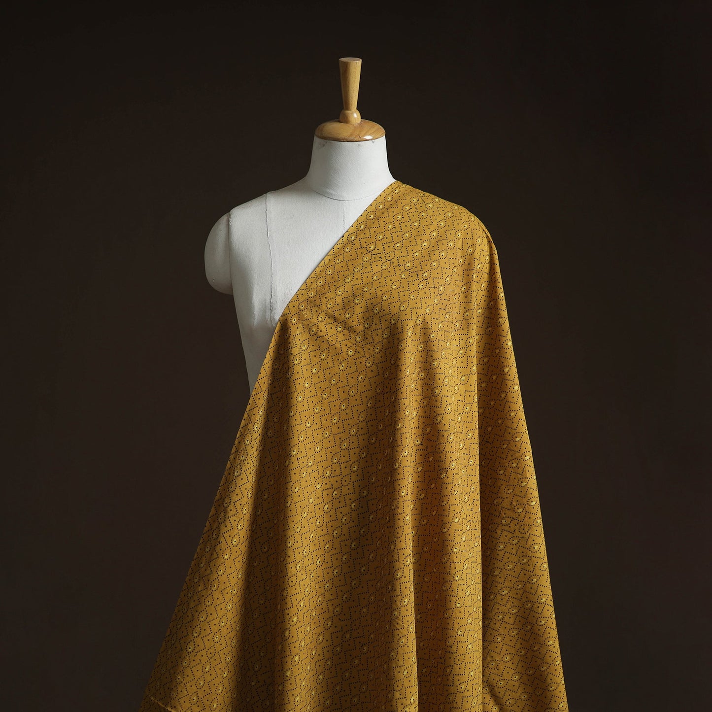 Natural dyed cotton kutch hand block ajrakh print fabric 33