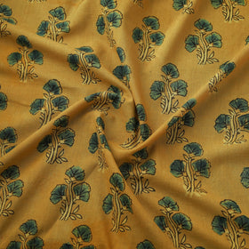 Yellow - Natural Dyed Cotton Kutch Hand Block Ajrakh Print Fabric 46