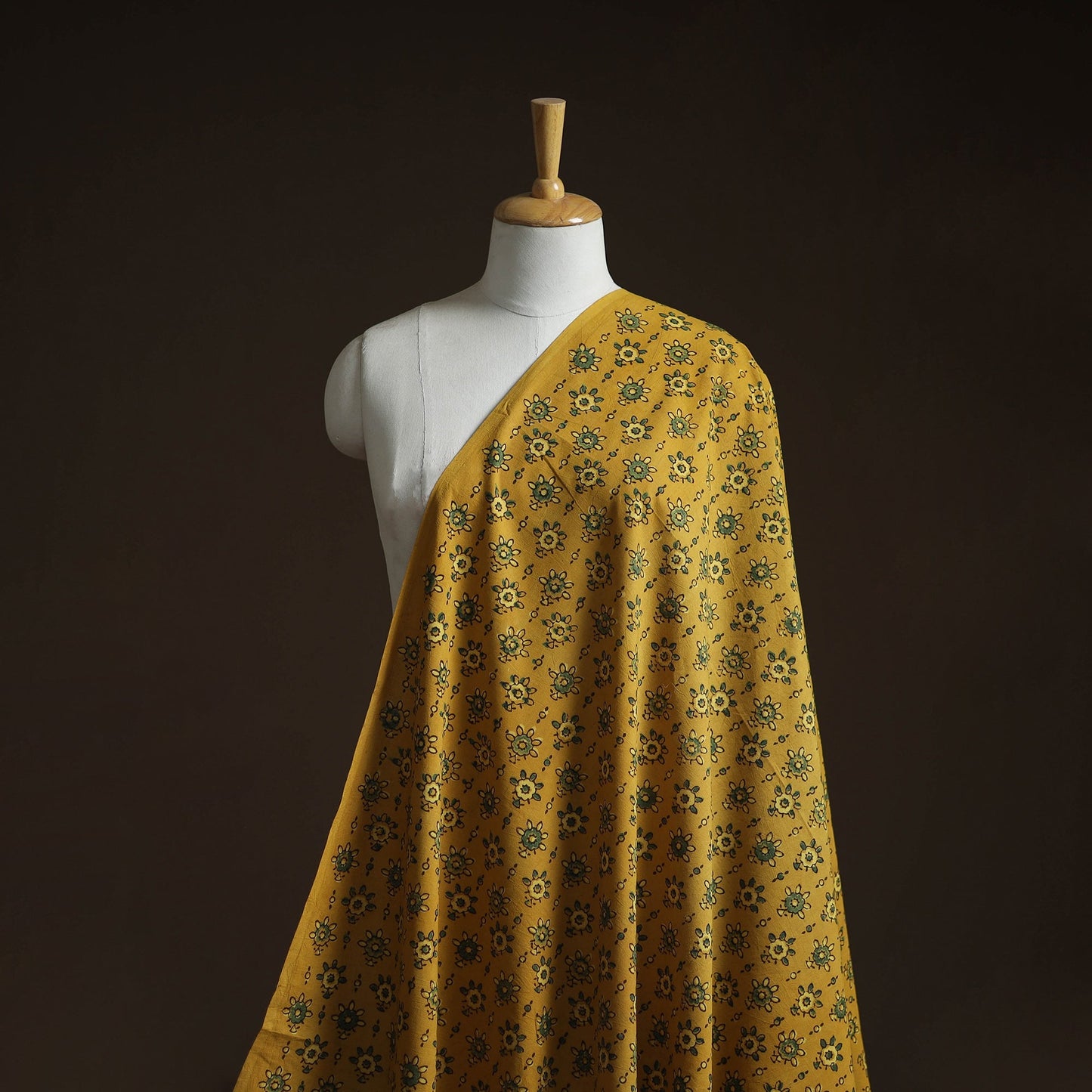 Natural dyed cotton kutch hand block ajrakh print fabric 49