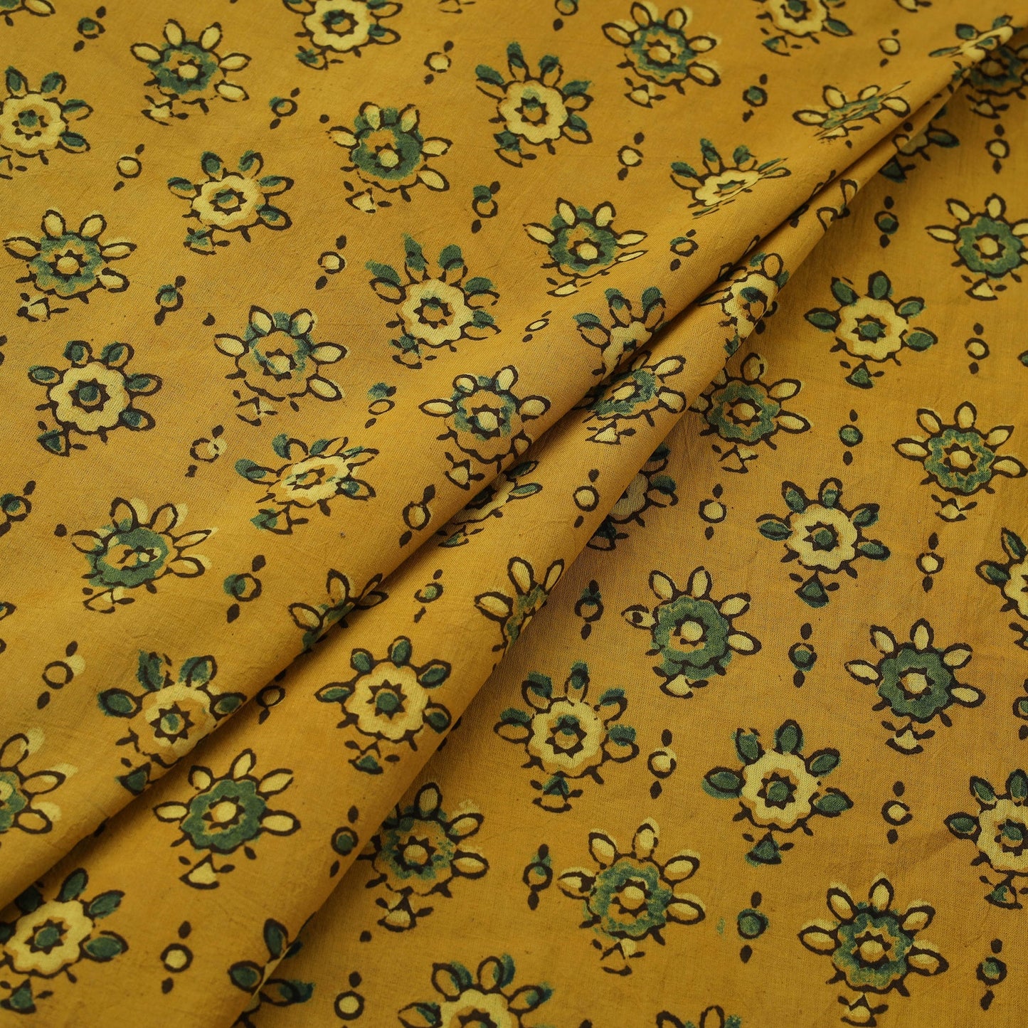 Natural dyed cotton kutch hand block ajrakh print fabric 49