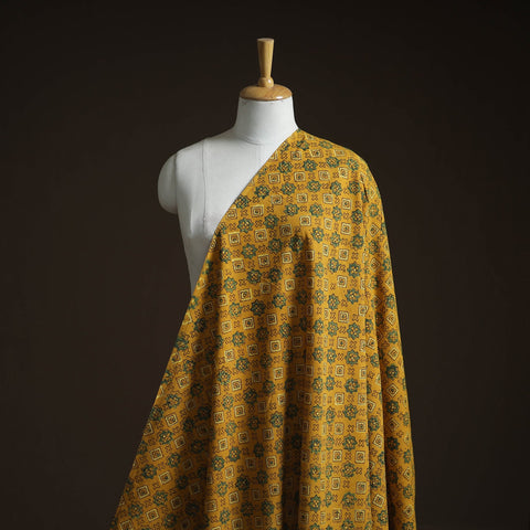 Natural dyed cotton kutch hand block ajrakh print fabric 63