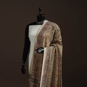 Natural dyed cotton pedana kalamkari dupatta 03