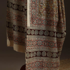 Natural dyed cotton pedana kalamkari dupatta 03