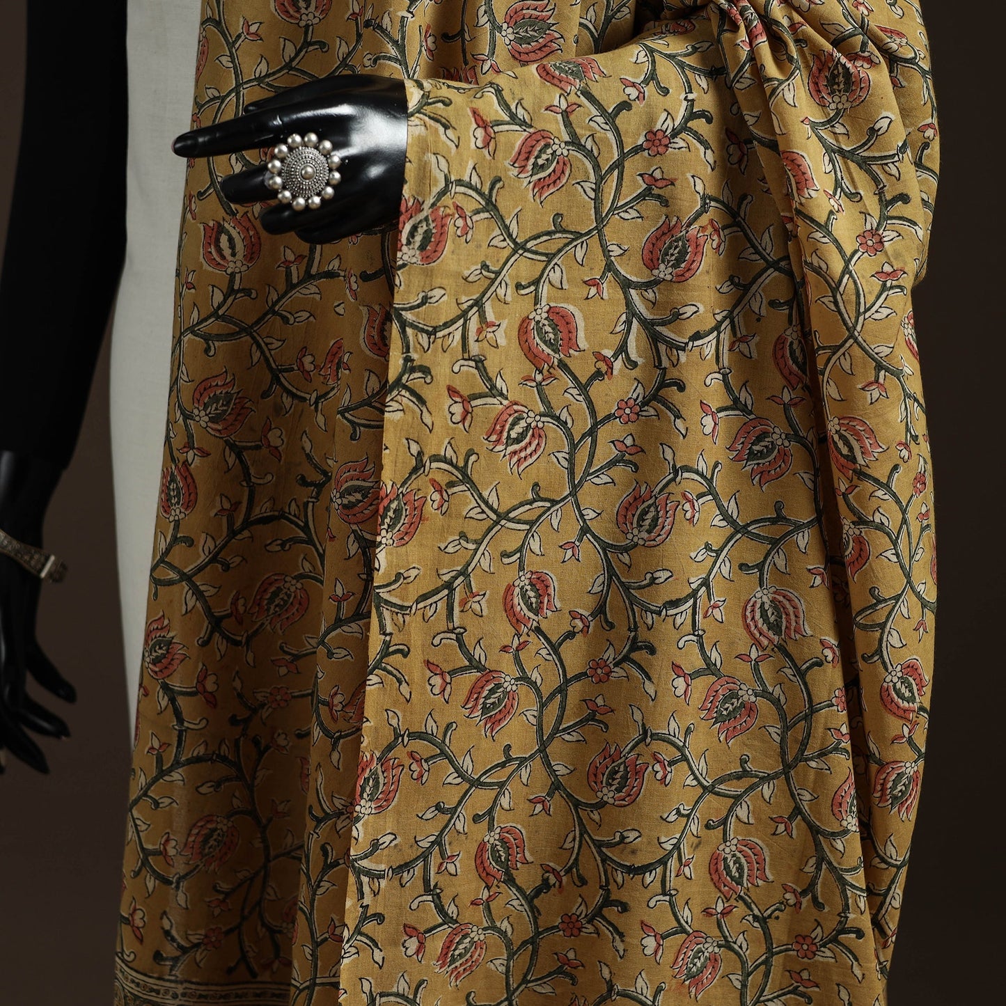 Natural dyed cotton pedana kalamkari dupatta 24