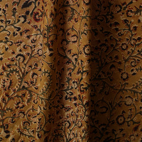 Yellow - natural dyed cotton pedana kalamkari fabric 02