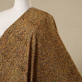Yellow - natural dyed cotton pedana kalamkari fabric 02