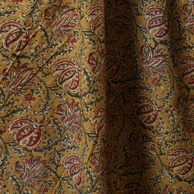 Yellow - natural dyed cotton pedana kalamkari fabric 03