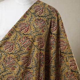 Yellow - natural dyed cotton pedana kalamkari fabric 03